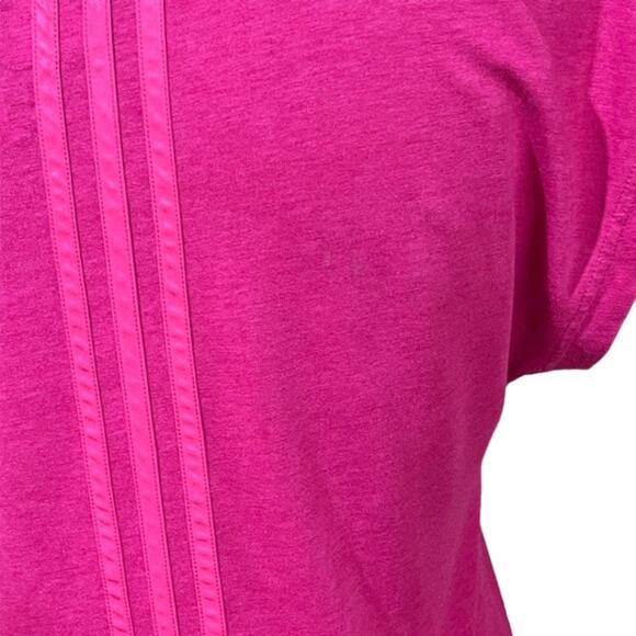 Adidas Cap Sleeve Wide Neck Tie Top Pink Large - Picture 5 of 8